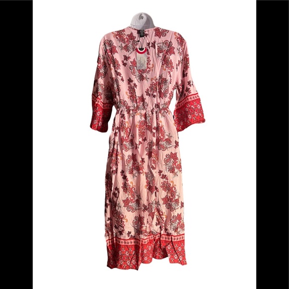 NWT. Dress by Sacred Threads.  S/M.  BL/RD2.  222505 - Picture 3 of 5